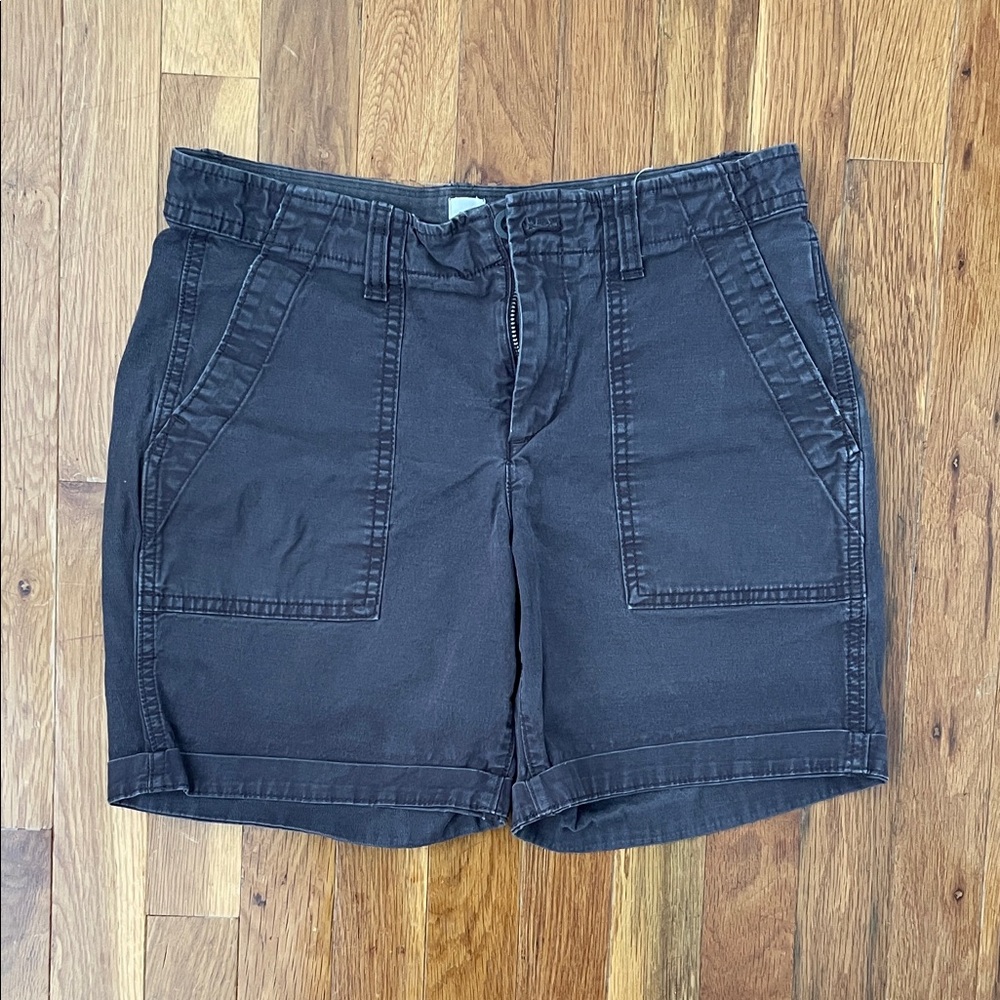 Gap Women's Washed Black Girlfriend Chino Shorts